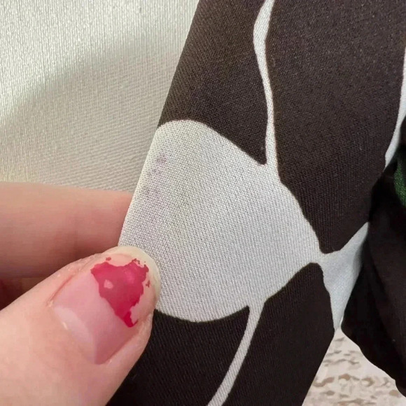 y2k Vintage Speechless Brown Babydoll Dress Leaf Pattern Size L - Picture 6 of 6